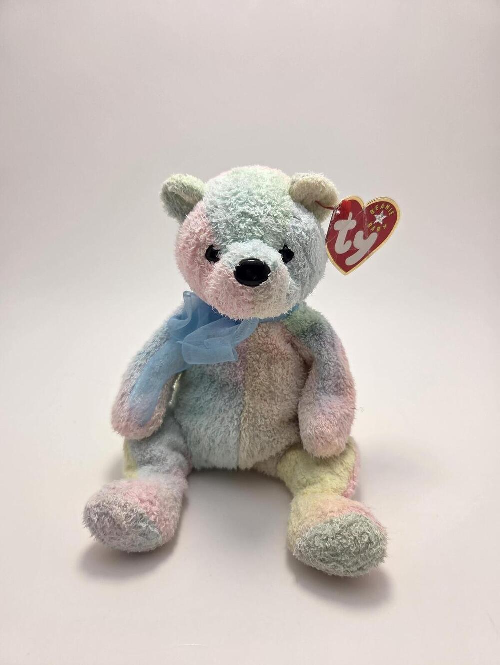 Ty Beanie Baby “Mellow” the Tie-Dye Bear (7.5 inch) Non Mint Tag